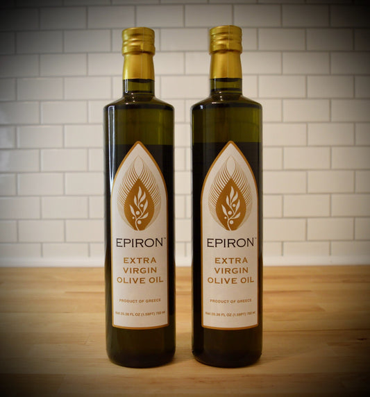 Epiron 750ml (50.7 fl oz) Extra Virgin Olive Oil 2-Pack Bundle(glass bottle)